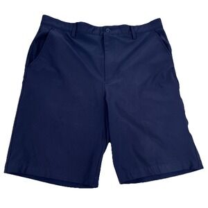 FootJoy FJ Flat Front Polyester Spandex Blue Golf Shorts Mens Size 36x10